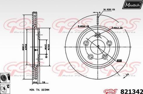 Maxtech 821342.6060 - Гальмівний диск autozip.com.ua