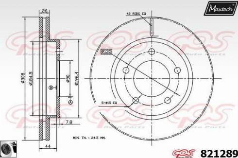 Maxtech 821289.0060 - Гальмівний диск autozip.com.ua