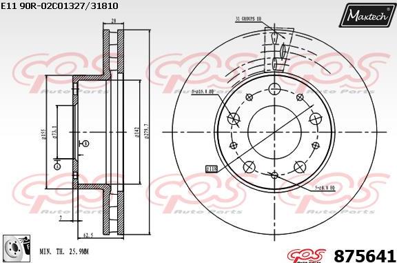 Maxtech 828007 - Гальмівний барабан autozip.com.ua