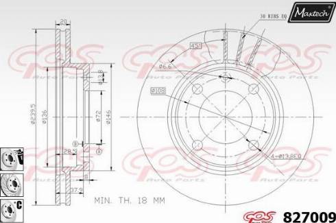 Maxtech 827009.6980 - Гальмівний диск autozip.com.ua