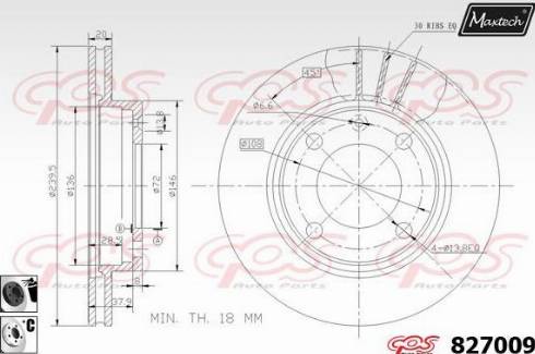 Maxtech 827009.6060 - Гальмівний диск autozip.com.ua