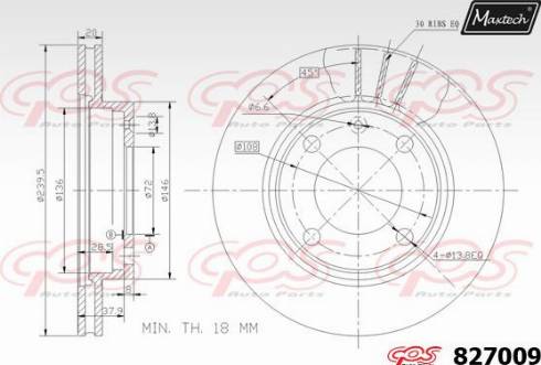 Maxtech 827009.0000 - Гальмівний диск autozip.com.ua