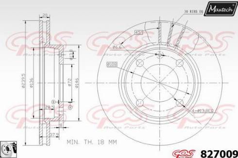 Maxtech 827009.0080 - Гальмівний диск autozip.com.ua