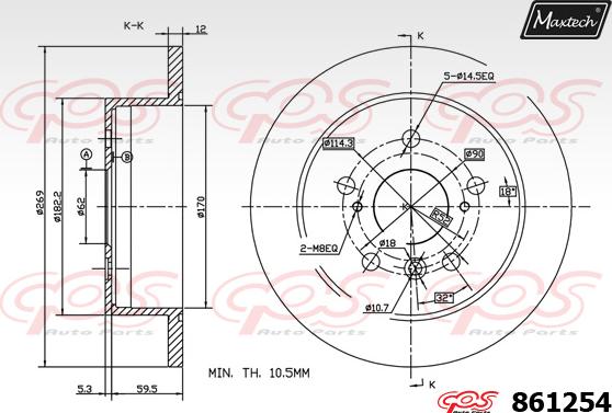 Maxtech 827001 - Гальмівний диск autozip.com.ua