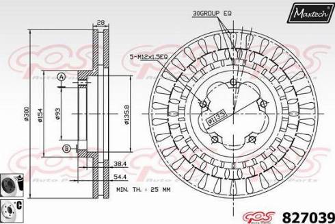 Maxtech 827039.6060 - Гальмівний диск autozip.com.ua