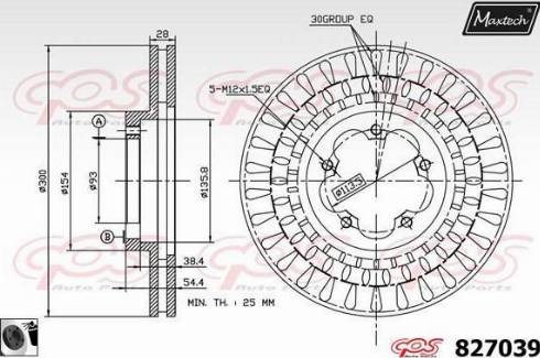 Maxtech 827039.0060 - Гальмівний диск autozip.com.ua