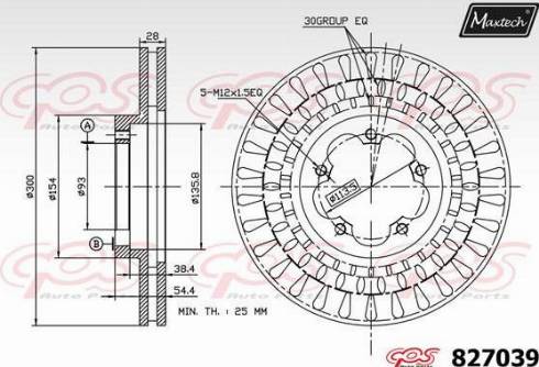 Maxtech 827039.0000 - Гальмівний диск autozip.com.ua