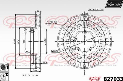 Maxtech 827033.6060 - Гальмівний диск autozip.com.ua