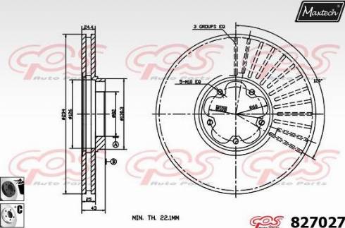 Maxtech 827027.6060 - Гальмівний диск autozip.com.ua