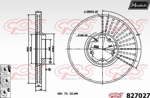 Maxtech 827027.6880 - Гальмівний диск autozip.com.ua