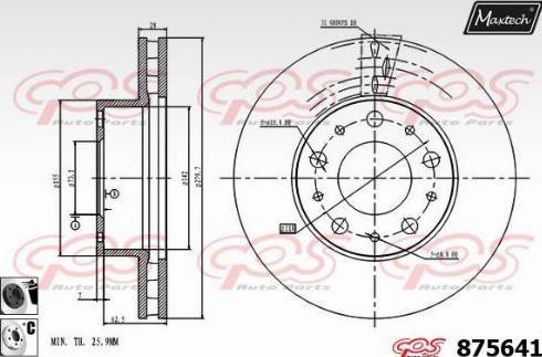 Maxtech 875641.6060 - Гальмівний диск autozip.com.ua