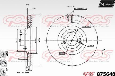 Maxtech 875648.6980 - Гальмівний диск autozip.com.ua