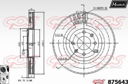 Maxtech 875643.6060 - Гальмівний диск autozip.com.ua