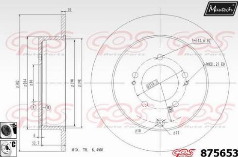 Maxtech 875653.6060 - Гальмівний диск autozip.com.ua