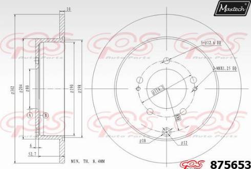 Maxtech 875653.0000 - Гальмівний диск autozip.com.ua