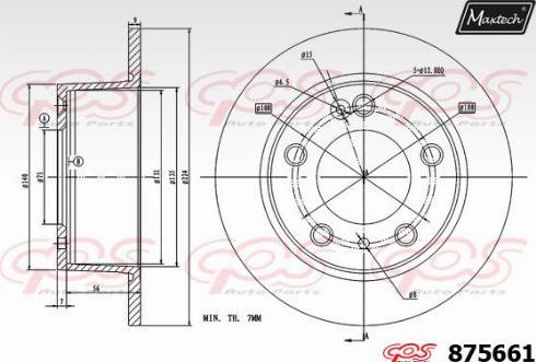 Maxtech 875661.0000 - Гальмівний диск autozip.com.ua