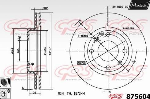 Maxtech 875604.6060 - Гальмівний диск autozip.com.ua