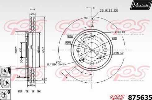 Maxtech 875635.6980 - Гальмівний диск autozip.com.ua