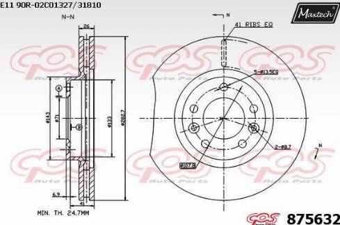 Maxtech 875632.0000 - Гальмівний диск autozip.com.ua