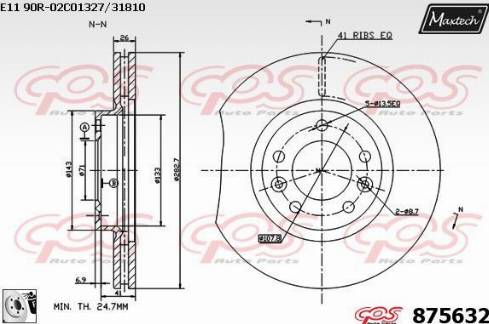 Maxtech 875632.0080 - Гальмівний диск autozip.com.ua