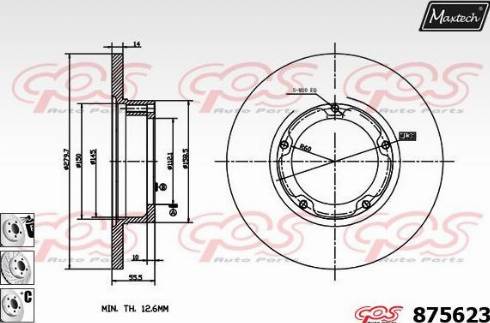 Maxtech 875623.6980 - Гальмівний диск autozip.com.ua