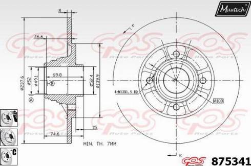 Maxtech 875341.6981 - Гальмівний диск autozip.com.ua