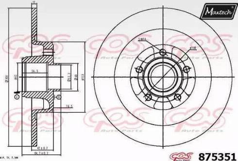 Maxtech 875351.6985 - Гальмівний диск autozip.com.ua