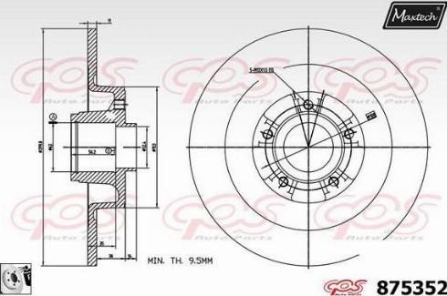 Maxtech 875352.0085 - Гальмівний диск autozip.com.ua