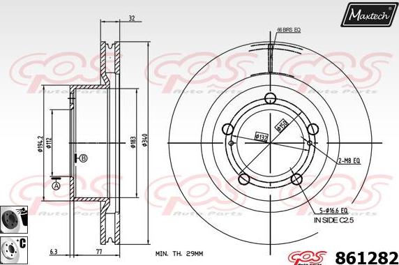 Maxtech 875303 - Гальмівний диск autozip.com.ua