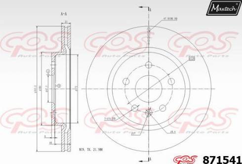 Maxtech 871541.0000 - Гальмівний диск autozip.com.ua