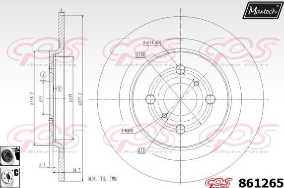 Maxtech 871506 - Гальмівний диск autozip.com.ua