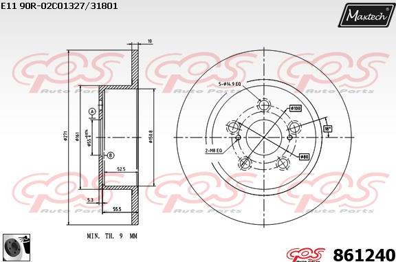 Maxtech 871523 - Гальмівний диск autozip.com.ua