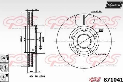 Maxtech 871041.6880 - Гальмівний диск autozip.com.ua