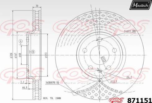 Maxtech 871151.0000 - Гальмівний диск autozip.com.ua