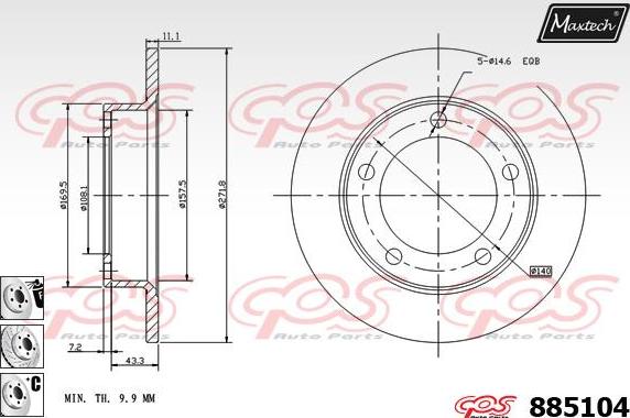 Maxtech 871132 - Гальмівний диск autozip.com.ua