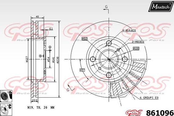 Maxtech 873595 - Гальмівний диск autozip.com.ua