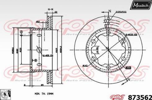 Maxtech 873562.0080 - Гальмівний диск autozip.com.ua