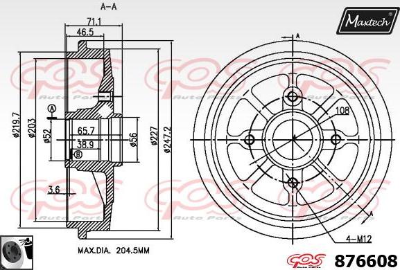 Maxtech 873509 - Гальмівний диск autozip.com.ua