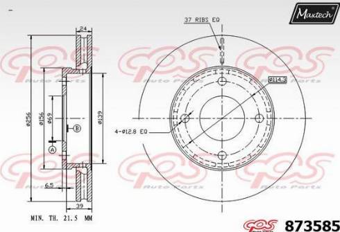 Maxtech 873585.0000 - Гальмівний диск autozip.com.ua