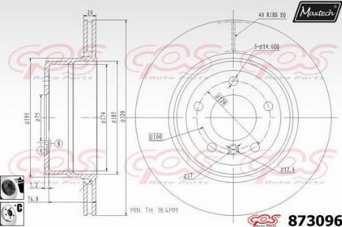 Maxtech 873096.6060 - Гальмівний диск autozip.com.ua