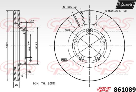 Maxtech 873046 - Гальмівний диск autozip.com.ua