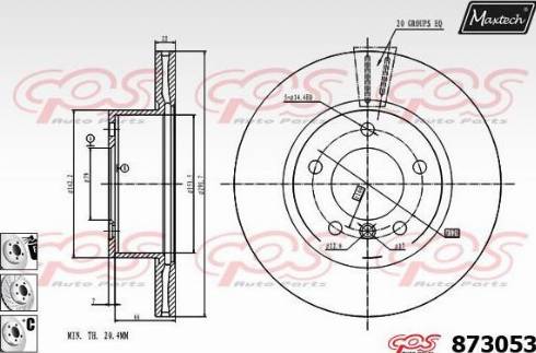 Maxtech 873053.6880 - Гальмівний диск autozip.com.ua