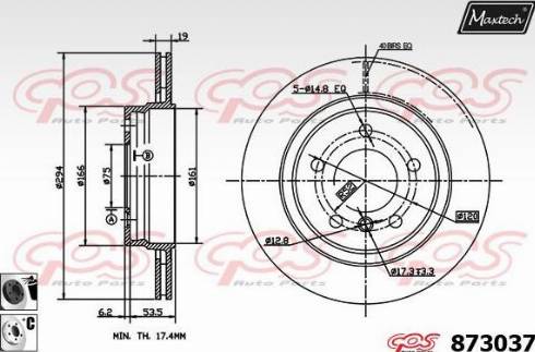 Maxtech 873037.6060 - Гальмівний диск autozip.com.ua