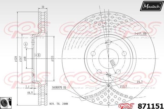 Maxtech 873024 - Гальмівний диск autozip.com.ua