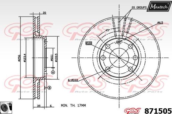 Maxtech 873028 - Гальмівний диск autozip.com.ua