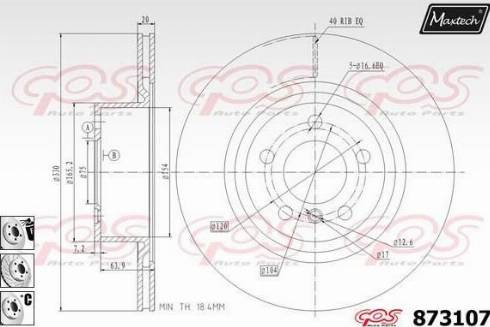 Maxtech 873107.6980 - Гальмівний диск autozip.com.ua