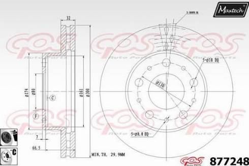 Maxtech 877248.6060 - Гальмівний диск autozip.com.ua