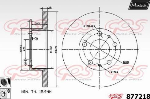 Maxtech 877218.6060 - Гальмівний диск autozip.com.ua