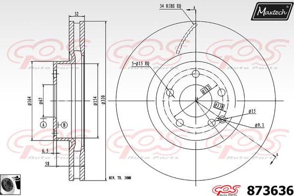 Maxtech 70160056 - Комплект направляючої гільзи autozip.com.ua