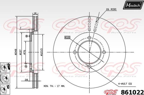 Maxtech 70160064 - Комплект направляючої гільзи autozip.com.ua